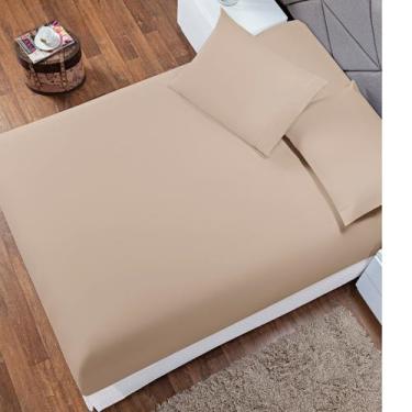Imagem de Jogo de Lençol Queen Size 3 Peças Soft Cama Fronha e Lençol Elástico -