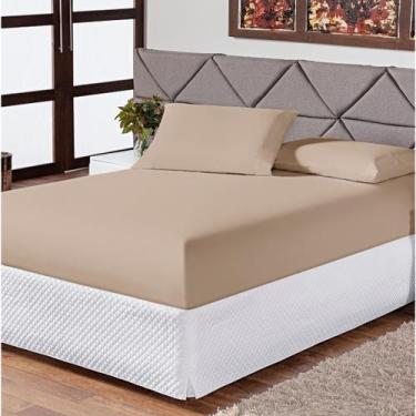 Imagem de Lençol King Size com Elástico 1 Peça Soft Antiácaro 100% Poliéster 180