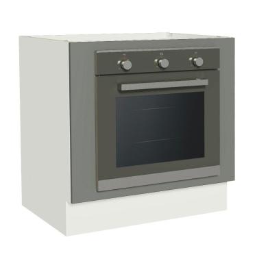 Imagem de Balcão Para Forno De Embutir 80 X 60 Cm Sem Tampo Branco/cinza Agata Madesa Branco/cinza