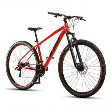 Imagem de Bicicleta Bike Aro 29 Ksw Marcha 21 Velocidades Alumínio Xlt 100 Mtb Vermelho Ferrari 17