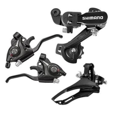 Imagem de Kit câmbio shimano traseiro tz31 s/g + câmbio dianteiro paco + rapid 2