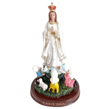 Imagem de Imagem Nossa Senhora de Fátima e Pastorzinhos 20 Cm Resina