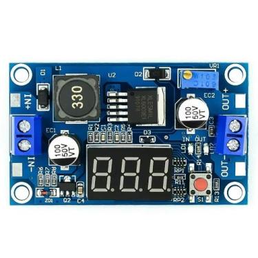 Imagem de Conversor DC-DC Ajustável LM2596S De 3-40V Para 1.5-35V Com Display LE