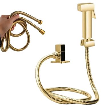 Imagem de Engate Ducha Higienica Chuveirinho 1 Metro e 20cm Banheiro Lavabo Mangueira Hidraulica Lavabo Sanitario Flexivel