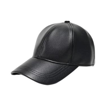 Imagem de Chapéu Panamá Masculino De Couro PU Para Outono E Inverno, Estilo Jazz