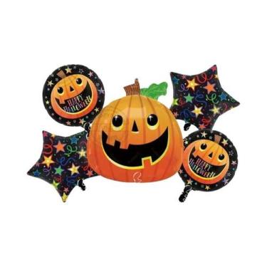 Imagem de Conjunto De Decoração De Balões De Halloween 5 Peças: Chapéus De Bruxa