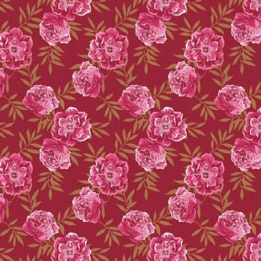 Imagem de Papel De Parede Floral Flores Rosas Vermelhas Autocolante