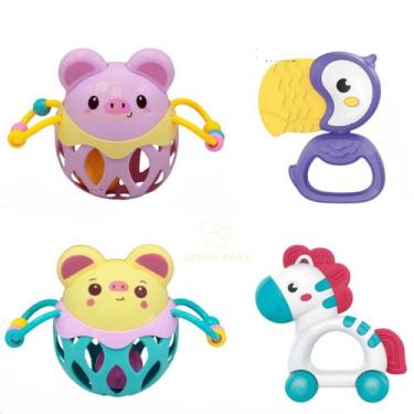 Imagem de Brinquedos Para Bebês Chocalho Macio E Divertido + Chocalho - KITSTAR,
