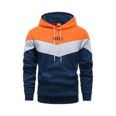 Imagem de Conjunto De Moletom Casual Masculino Tricolor Com Capuz, Roupas Esport