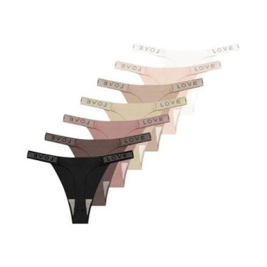 Imagem de Conjunto De 7 Peças De Tanga Feminina Com Estampa De Leopardo E Crista