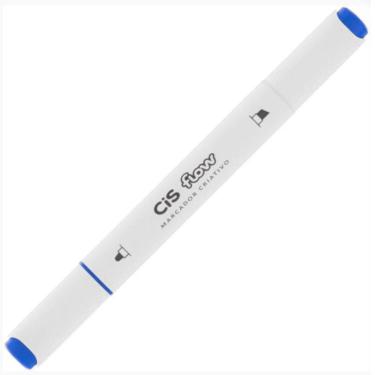 Imagem de Marcador Criativo Ponta Dupla Flow Cis Azul Royal