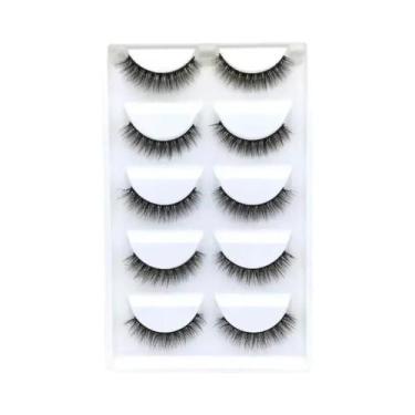 Imagem de Cílios Postiços 3D De Mink Naturais E Macios, 5 Pares, Extensão De Cíl