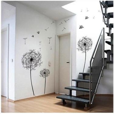 Imagem de Adesivo Parede Dente de Leão Love Enfeite Vinil Quarto Decoração de Pa