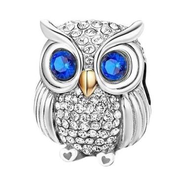 Imagem de Pulseira DIY Feminina De Prata Esterlina 925 Com Berloques De Coruja, 