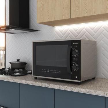 Imagem de Forno Elétrico Top60 Bancada 60 Litros Nardelli, Black, Titânio, 110V