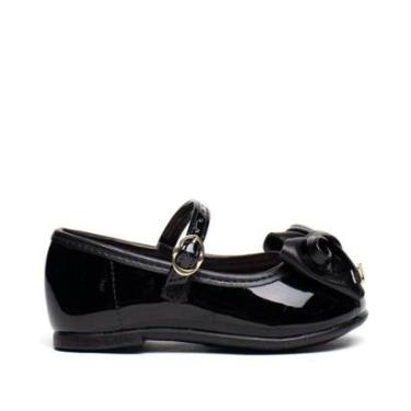 Imagem de Sapatilha Infantil Molekinha Baby Verniz Laço Preto-Feminino