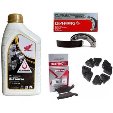 Imagem de Kit Revisão Pastilha, Lona, Oleo, Bucha , Biz 125 12 Á 17 - Dia Frag/H