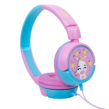 Imagem de Fone De Ouvido Headphone Infantil Giratórios Oex Kids Unicórnios Hp304