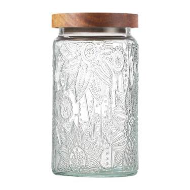 Imagem de Pote de Vidro LYXFZQ 34 oz com Tampa de Bambu Hermética Vintage