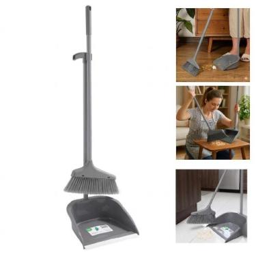 Imagem de Kit vassoura e pa de lixo compacta resistente - Yeet