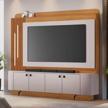 Imagem de Estante para TV e Home Theater MDF 182cmx204cm Detalhes Curvos - JCM M