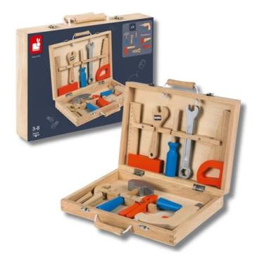 Imagem de Brinquedo Caixa De Ferramentas Infantil Em Madeira Educativo Criativo 