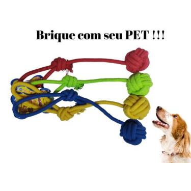 Imagem de Brinquedo Para Caes Cachorros  Mordedor Corda Cabo de Guerra - Mania d