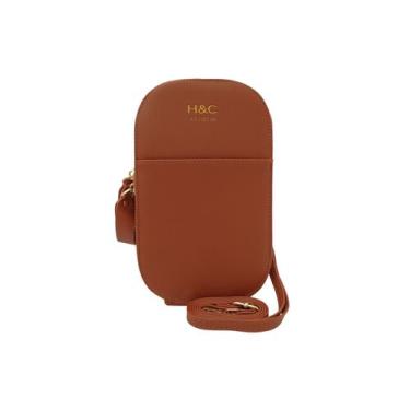 Imagem de Bolsa carteira feminina transversal porta celular - Flamingo, Marrom, 