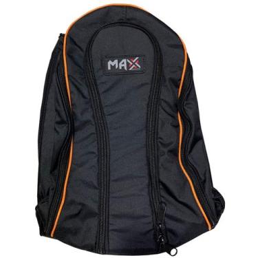 Imagem de Mochila Impermeável Porta Notebook Preta C/ Laranja Capa Chuva M - Ser