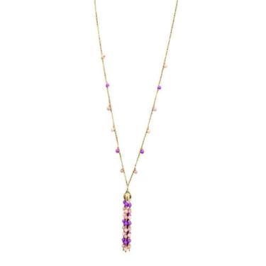 Imagem de Colar bolinhas abs coloridas banhado a ouro 18k - Brimatto