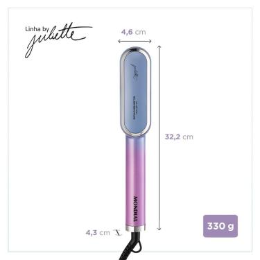 Imagem de Escova Alisadora Qu4tro Elementos By Juliette Ea-ju-03 Tecnologia Iônica Mondial Bivolt
