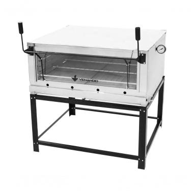 Imagem de Forno Industrial de Lastro a Gás Venâncio FIRI110 Inox 265L com Pedra Refratária e Vidro Guilhotina Inox