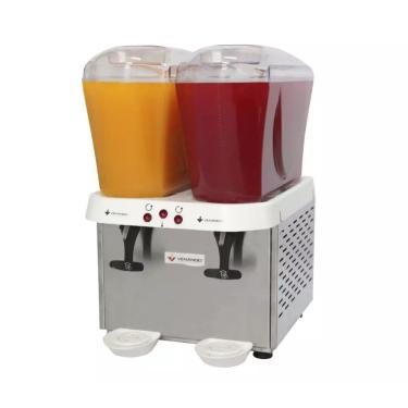 Imagem de Refresqueira de Suco Refresqueira Inox 2 Reservatórios 32L 2 Tanques 220V Aço Inoxidável Inox Venâncio