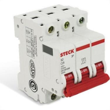 Imagem de Disjuntor Steck Din Tripolar 70A Sd63 C Sd63C70