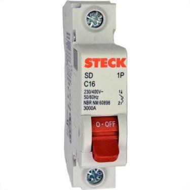 Imagem de Disjuntor Steck Din Unipolar 16A Sd61 C Sdd61C16
