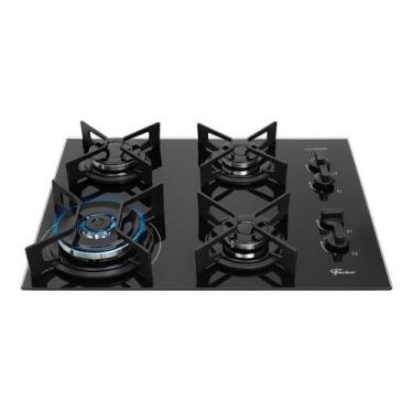 Imagem de Cooktop a Gás Fischer 4 Bocas Fit Line Trempe Iron Vidro Preto 36310 1