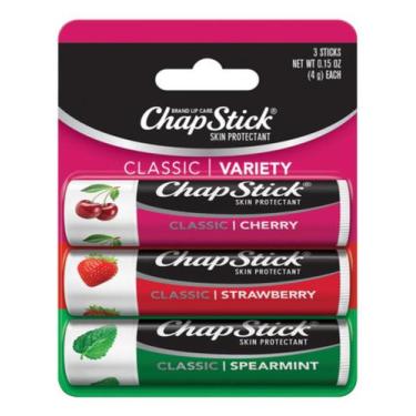 Imagem de Protetor Labial Chapstick Classico Cereja Morango Menta Lip Balm Bastã