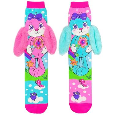Imagem de Meias Hunny Bunny, Lindas Meias até o Joelho com Orelhas Macias 3-5T Multicoloridas,MADMIA