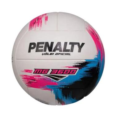 Imagem de Bola Vôlei Penalty MG 3600 XXV Branco e Rosa, Branco
