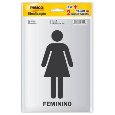 Imagem de Etiqueta sinalização Feminino/Masculino 14x19cm - Pimaco