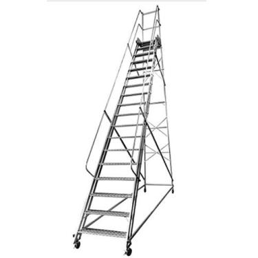 Imagem de Escada Plataforma em Aluminio NR12 4,50M 17 DEGRAUS ESCALEVE