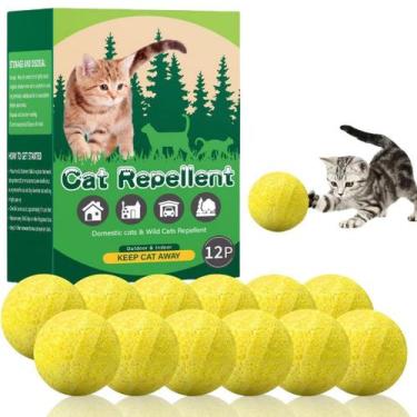 Imagem de Bolinhas Repelentes para Gatos 12 Unidades com Aroma Natural de Cítric