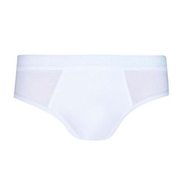 Imagem de Cueca Slip Lupo 485-002 Cotton Algodão Cós Elástico, G, Branco