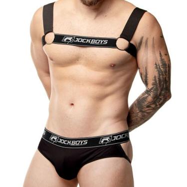 Imagem de Cueca Jockstrap + Harness Masculino Jock Boys, Preto, G