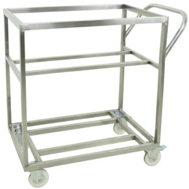 Imagem de Carrinho De Transporte Inox Para Cuba Plastica 90L Imeca