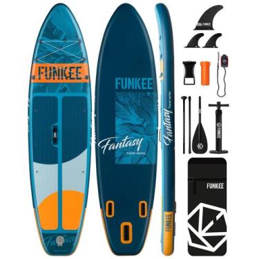 Imagem de Prancha de Stand Up Paddle Inflável FUNKEE 335x86x15 cm com Kit