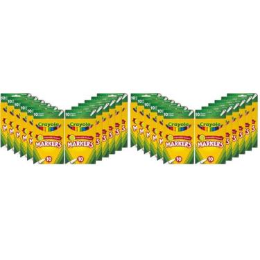 Imagem de Marcadores Finos Crayola Pacote com 24, 10 Cores