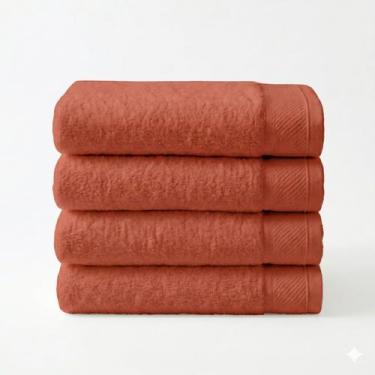 Imagem de Kit 4 Toalhas De Rosto Confort 100% Algodão 500 G/m2 Macia - NoBrand, 