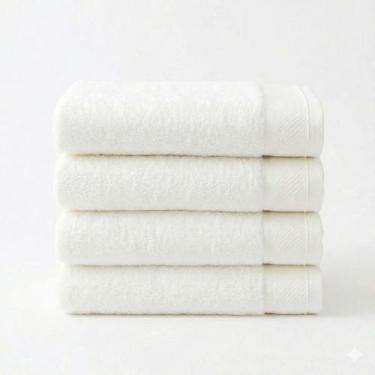 Imagem de Kit 4 Toalhas De Rosto Confort 100% Algodão 500 G/m2 Macia - NoBrand, 