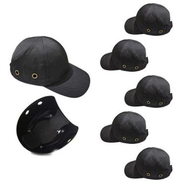 Imagem de Bone com Capacete EPI Kit 5 Uni Obra Segurança do Trabalho Casquete Pr